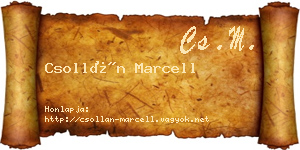 Csollán Marcell névjegykártya