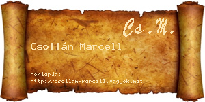 Csollán Marcell névjegykártya