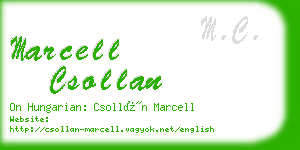 marcell csollan business card